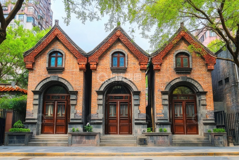 高清大图下载【趣麦麦图】民国建筑房屋风景