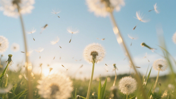 蒲公英飘散自然背景2