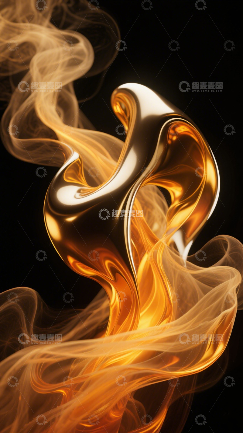 高清大图下载【趣麦麦图】金属艺术流动背景2