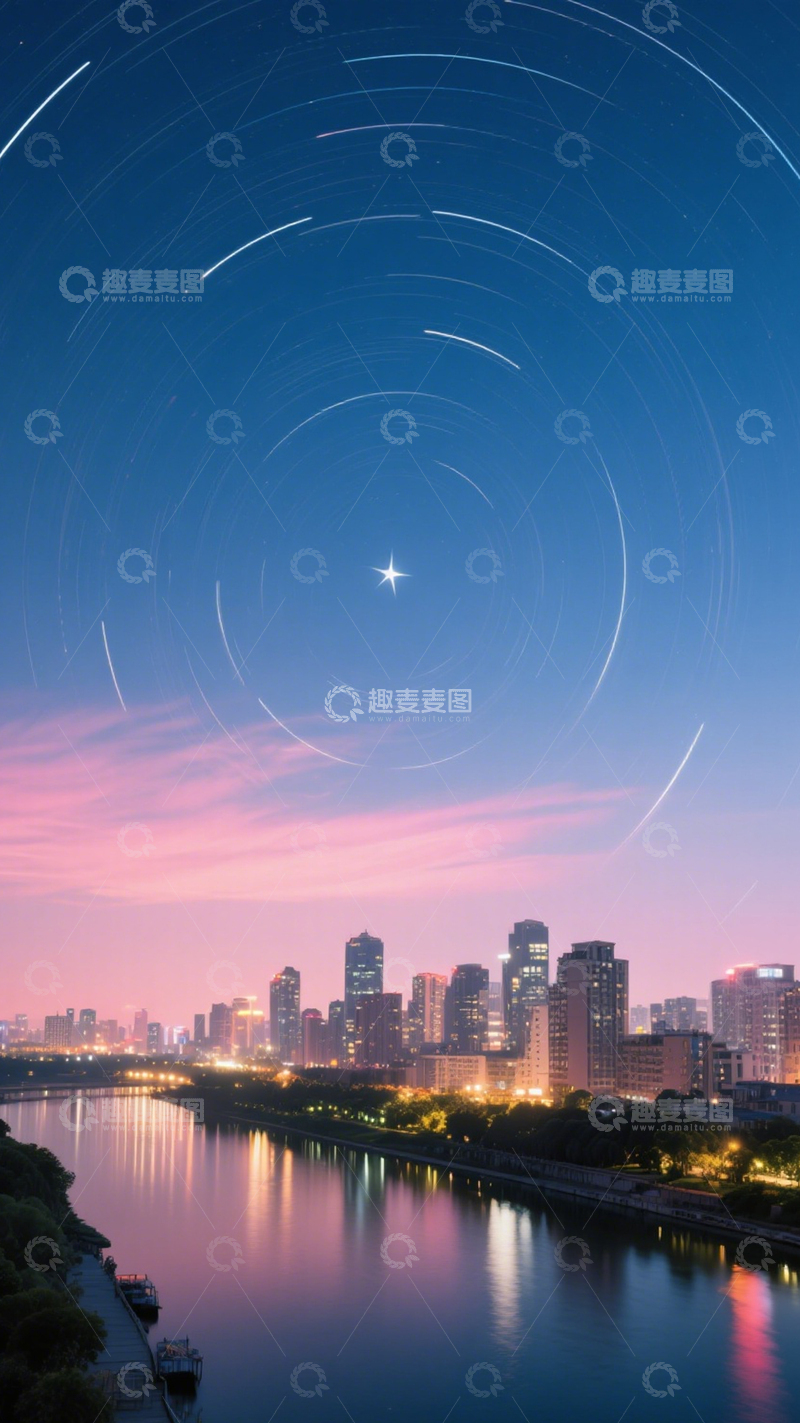 高清大图下载【趣麦麦图】城市夜景浪漫背景3