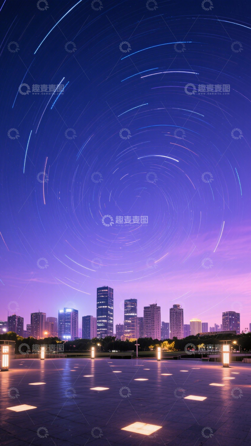 高清大图下载【趣麦麦图】城市夜景浪漫背景4
