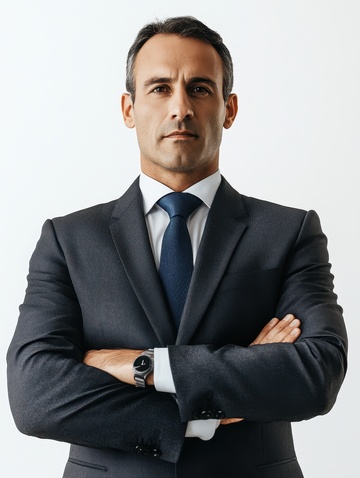 穿着西装的男性老板