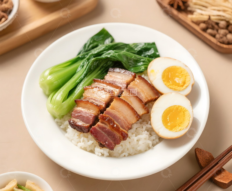 高清大图下载【趣麦麦图】叉烧饭1