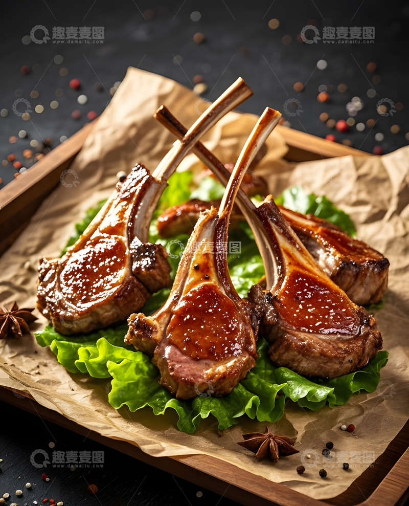 高清大图下载【趣麦麦图】烤羊排12
