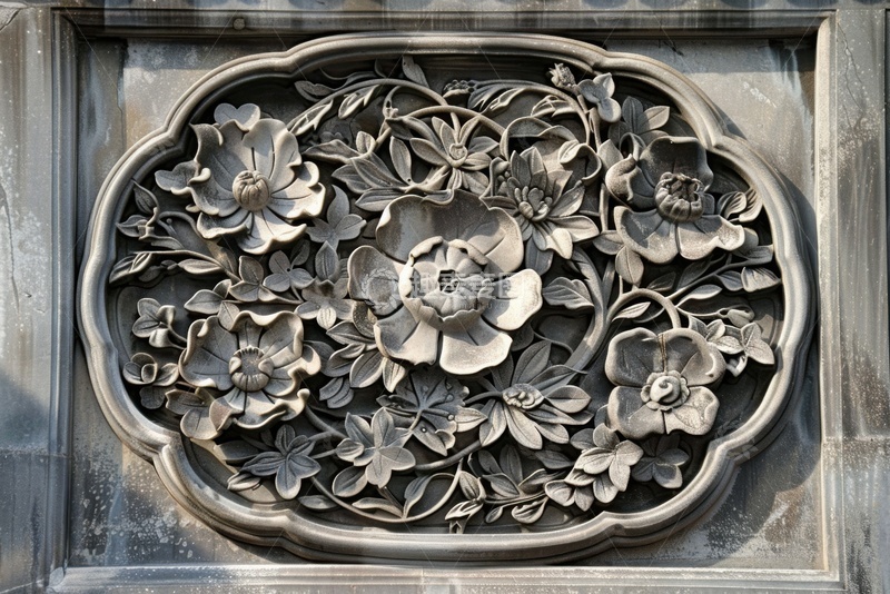 高清大图下载【趣麦麦图】石雕花板传统建筑