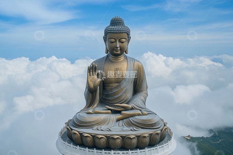 高清大图下载【趣麦麦图】大型露天佛像景观