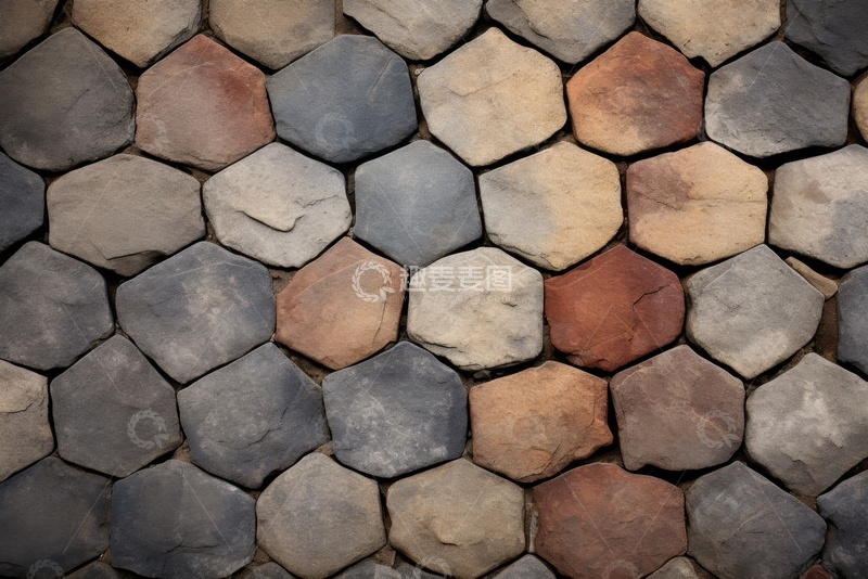 高清大图下载【趣麦麦图】六边形装饰的石砖地面