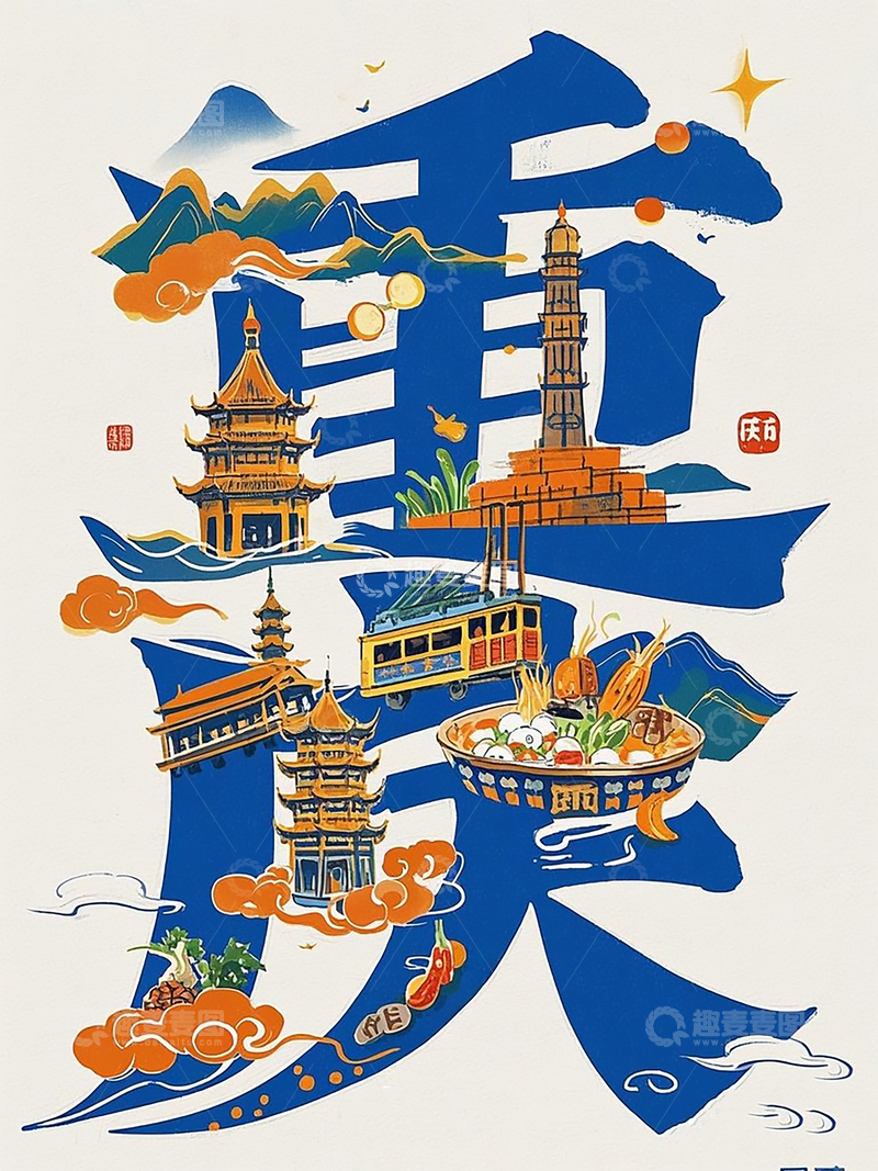 高清大图下载【趣麦麦图】重庆独特设计