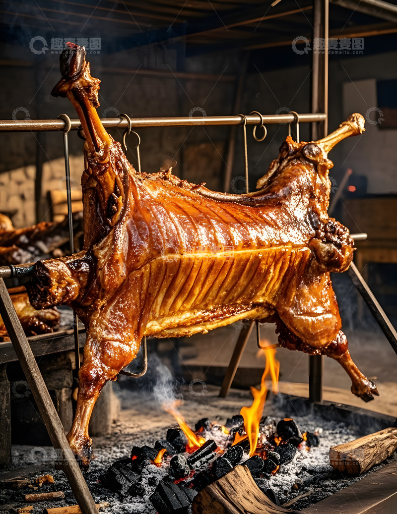高清大图下载【趣麦麦图】烤全羊