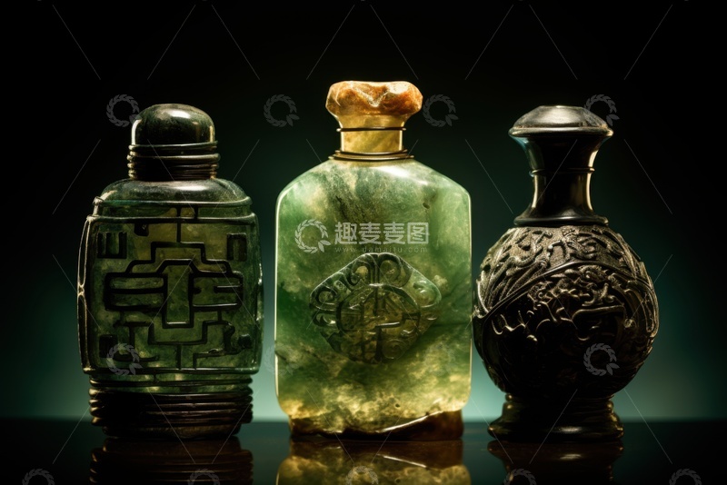 高清大图下载【趣麦麦图】玉石材质的鼻烟壶