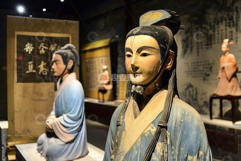 高清大图下载【趣麦麦图】历史人物 彩色塑像