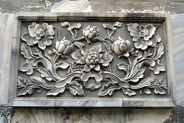 中式传统石雕花板