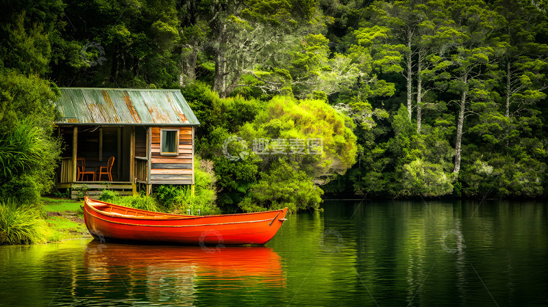 高清大图下载【趣麦麦图】密林里的河流