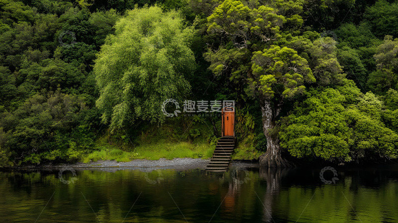 高清大图下载【趣麦麦图】密林里的河流1