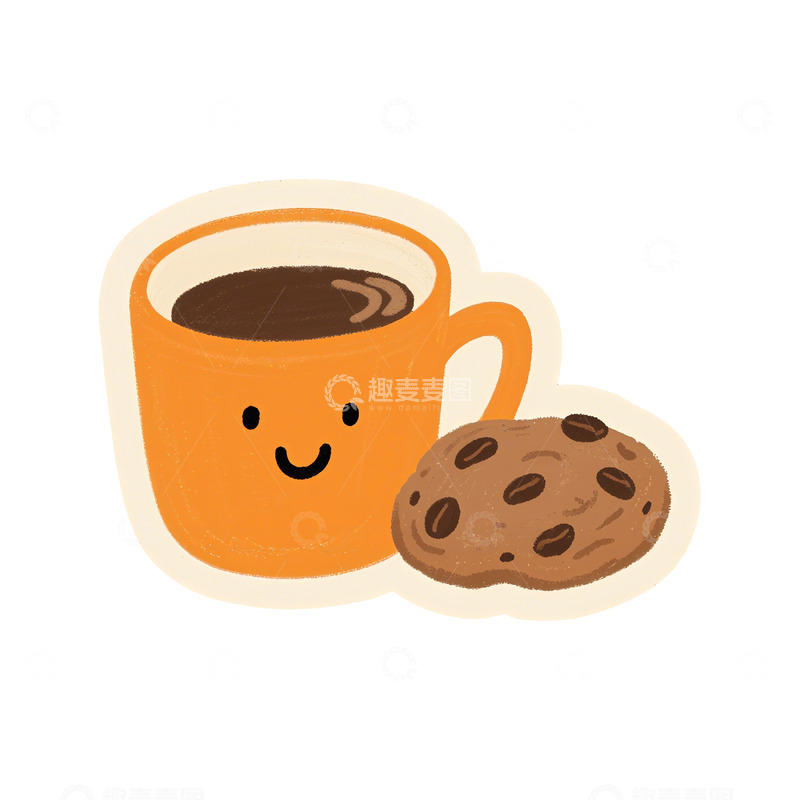 高清大图下载【趣麦麦图】萌趣咖啡曲奇组合
