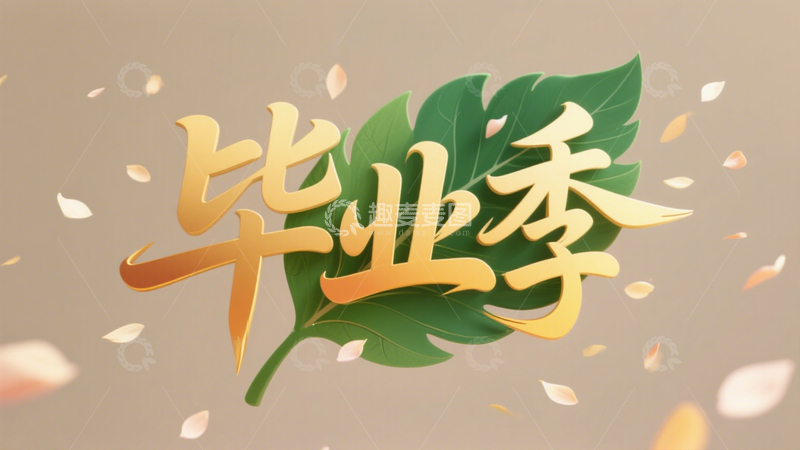 高清大图下载【趣麦麦图】毕业季树叶纪念主题