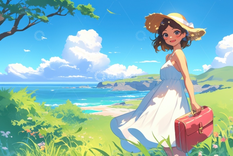 高清大图下载【趣麦麦图】青春治愈风格插画