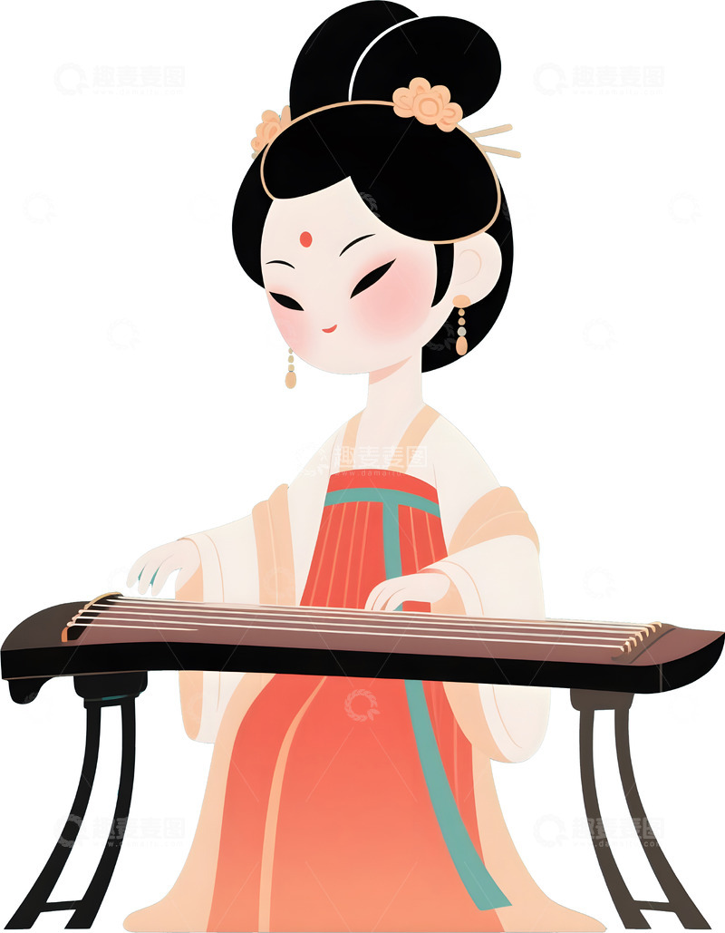 高清大图下载【趣麦麦图】唐代古风仕女卡通人物28