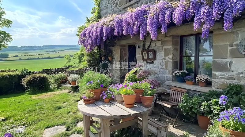 高清大图下载【趣麦麦图】-欧式田园石屋1