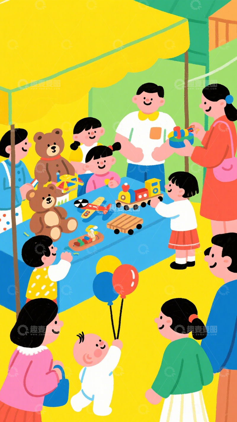 高清大图下载【趣麦麦图】童趣集市玩具欢乐2