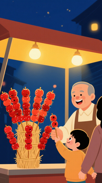 夜市冰糖葫芦的童趣3