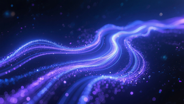 蓝紫色光线粒子纵深感科技感背景