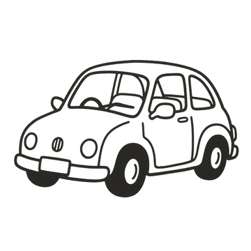 交通工具线稿免抠元素