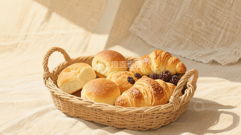 高清大图下载【趣麦麦图】篮装面包的美味集2