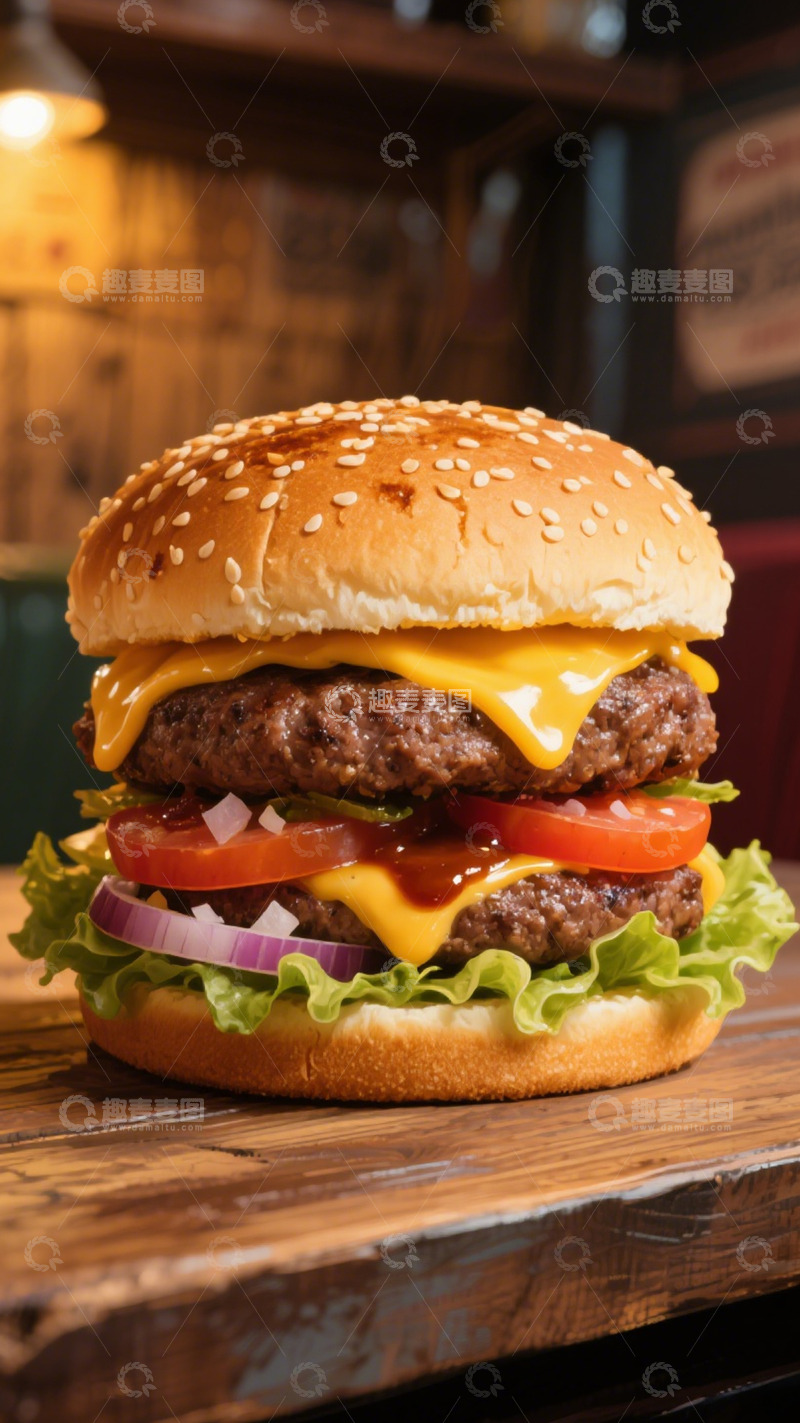 高清大图下载【趣麦麦图】多层汉堡的美味暴击3