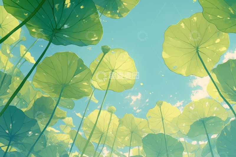 高清大图下载【趣麦麦图】遮天蔽日的荷塘荷叶