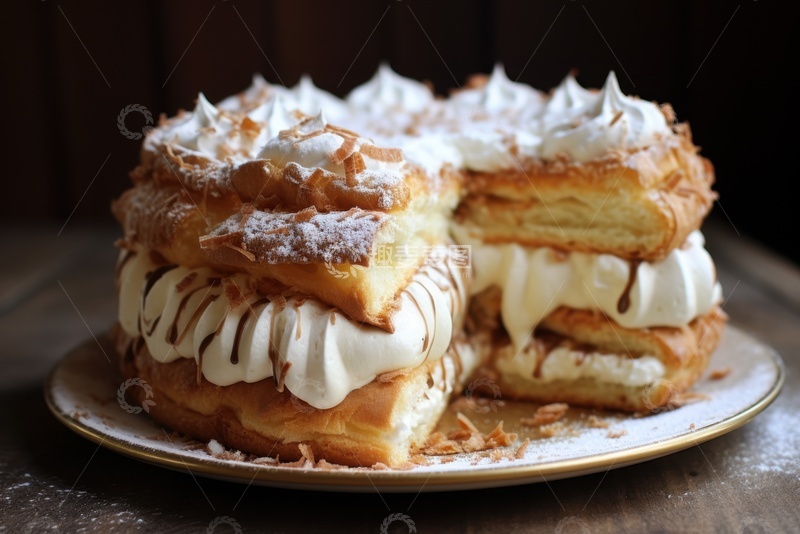 高清大图下载【趣麦麦图】美味的奶油夹心蛋糕