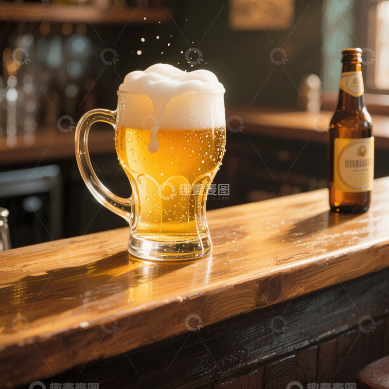 高清大图下载【趣麦麦图】酒馆啤酒的畅饮时光1