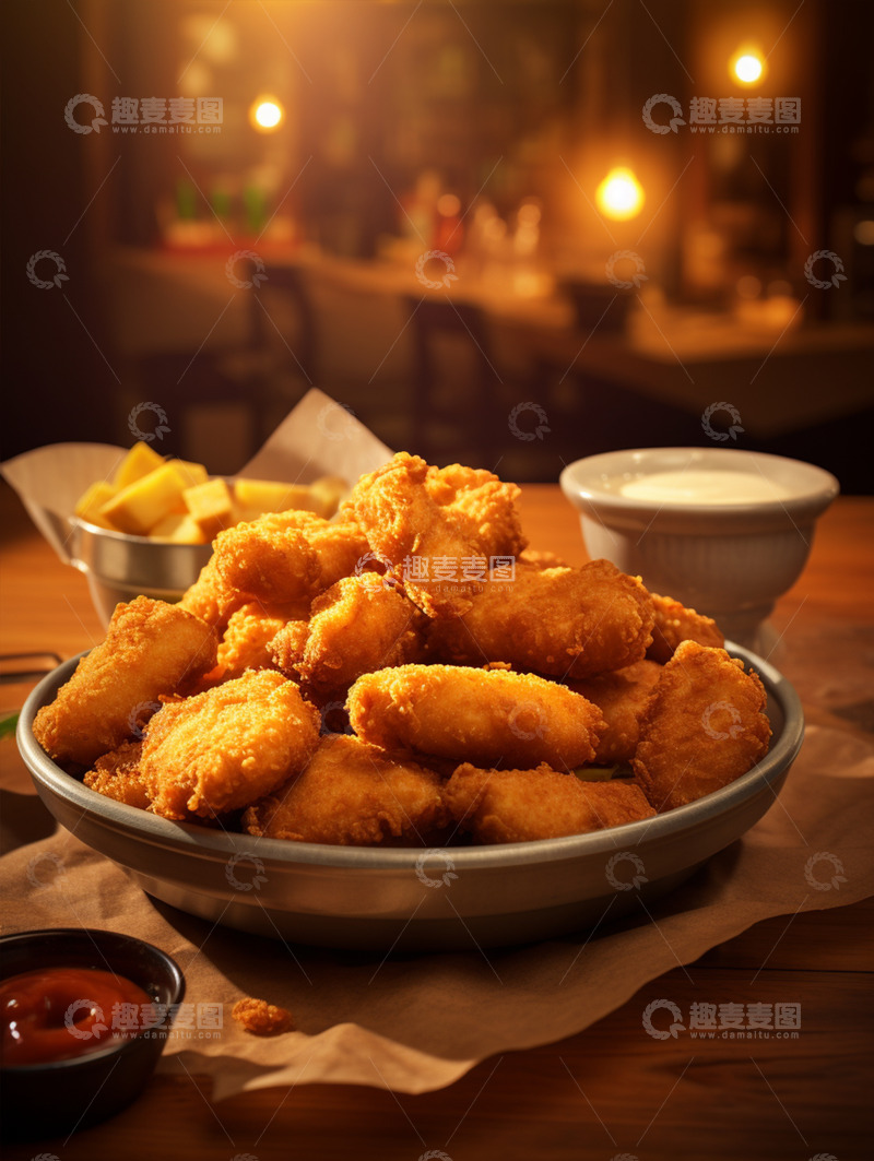 高清大图下载【趣麦麦图】美味鸡米花摄影图17