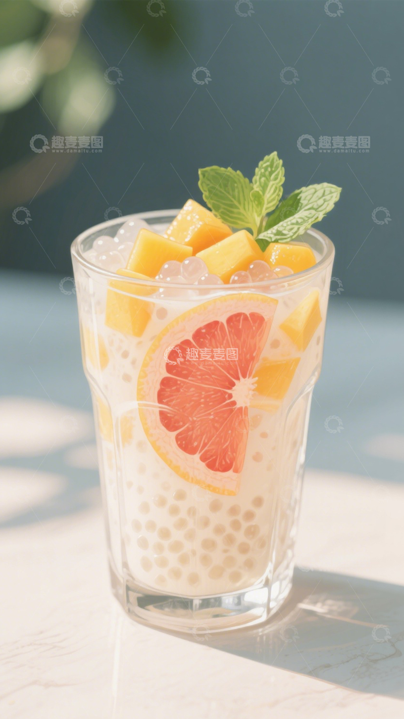 高清大图下载【趣麦麦图】手绘水果奶茶3