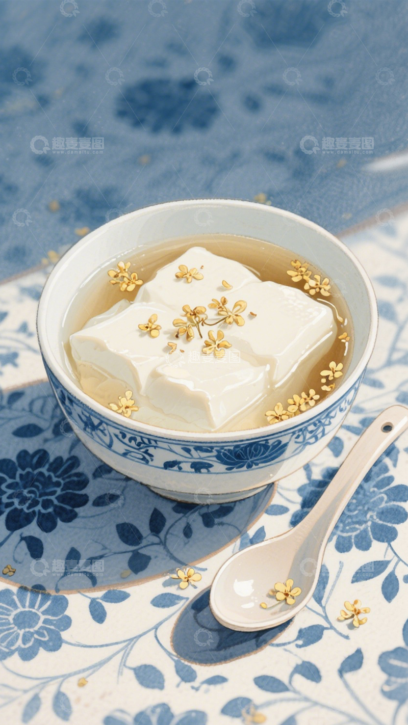 高清大图下载【趣麦麦图】手绘海鲜豆腐汤3