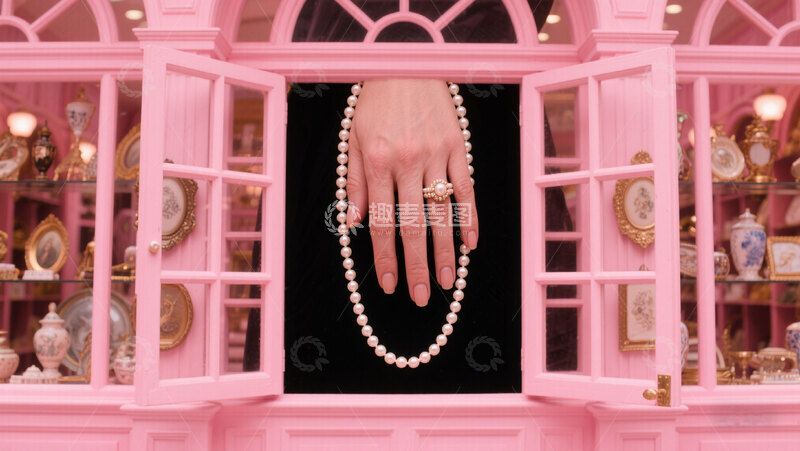 高清大图下载【趣麦麦图】抽象摄影图片手珠宝橱窗展示