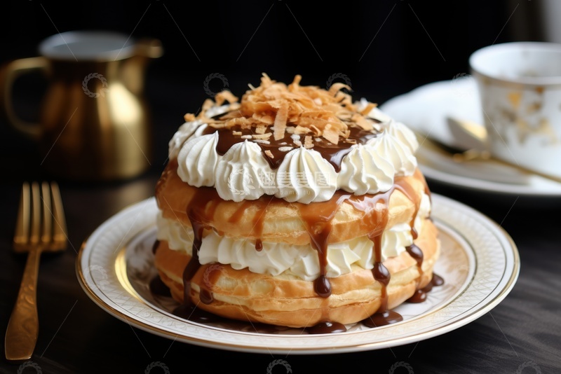 高清大图下载【趣麦麦图】巧克力奶油蛋糕美食