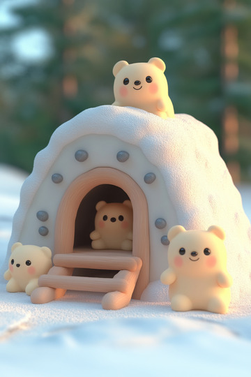 卡通熊在冬季场景中AI插画摄影照片高清图卡通熊在冬季场景中AI插画摄影照片高清图卡通熊在冬季场景中AI插画摄影照片高清图