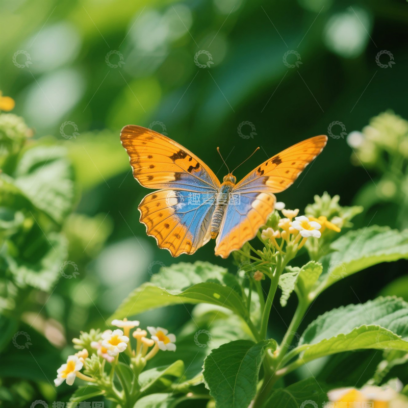 高清大图下载【趣麦麦图】蝴蝶，油菜花，采蜜1