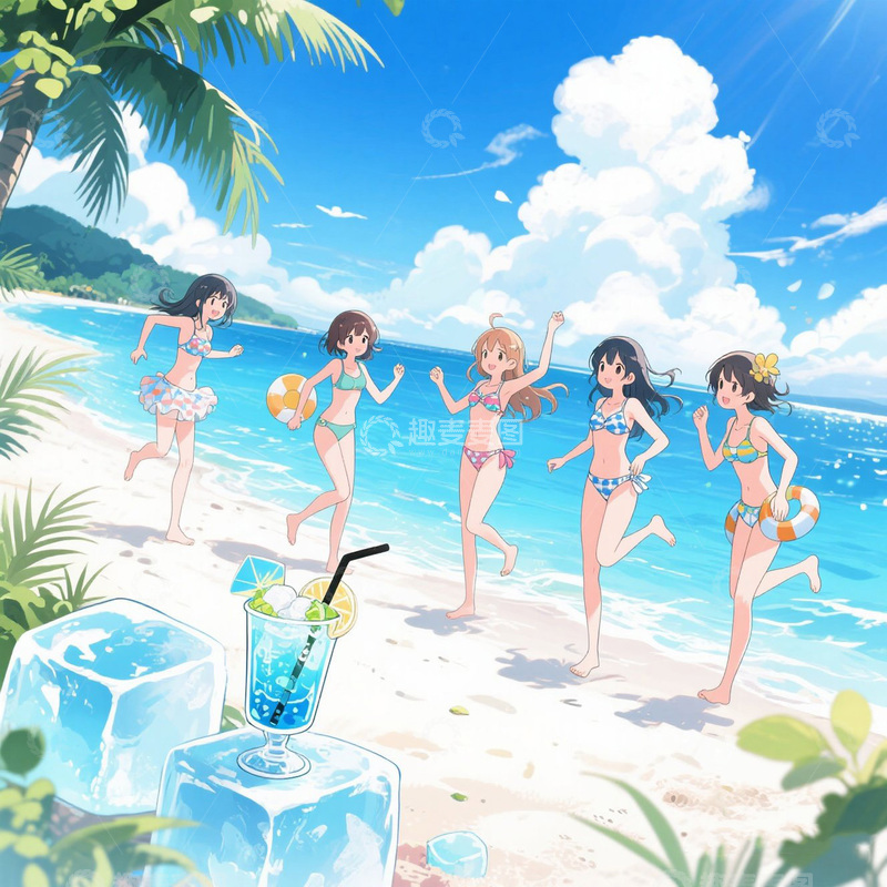 高清大图下载【趣麦麦图】夏日清凉舒适