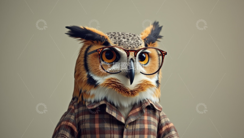 高清大图下载【趣麦麦图】穿着人类服装的猫头鹰AI插画摄影照片高清穿着人类服装的猫头鹰AI插画摄影照片高清穿着人类服装的猫头鹰AI插画摄影照片高清