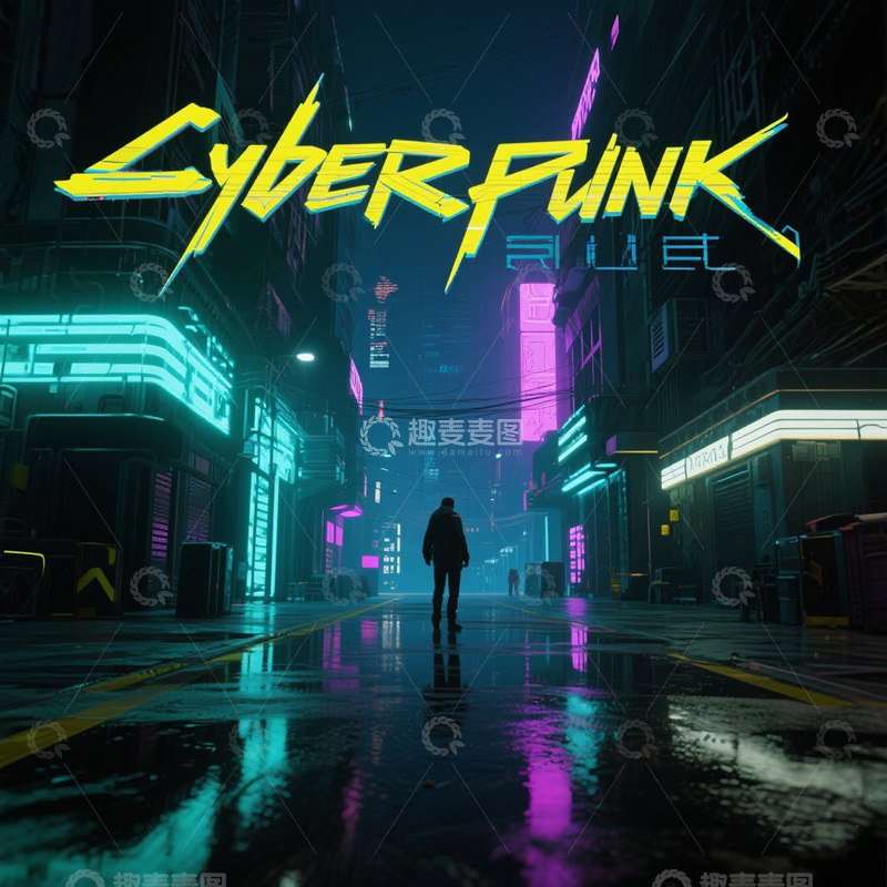 高清大图下载【趣麦麦图】夜间霓虹灯