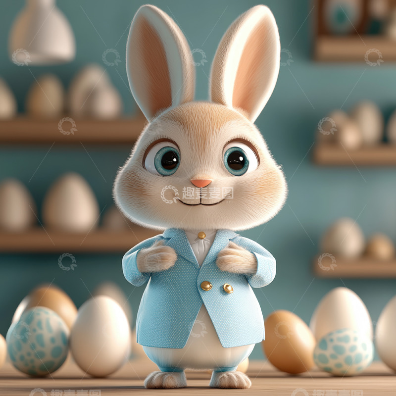 高清大图下载【趣麦麦图】穿着西装的动画兔子AI插画摄影照片高清图穿着西装的动画兔子AI插画摄影照片高清图穿着西装的动画兔子AI插画摄影照片高清图