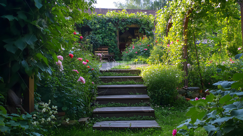 高清大图下载【趣麦麦图】幽静的植物庭院1