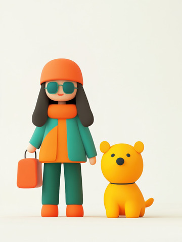 色彩斑斓卡通角色和狗AI插画摄影照片高清色彩斑斓卡通角色和狗AI插画摄影照片高清色彩斑斓卡通角色和狗AI插画摄影照片高清