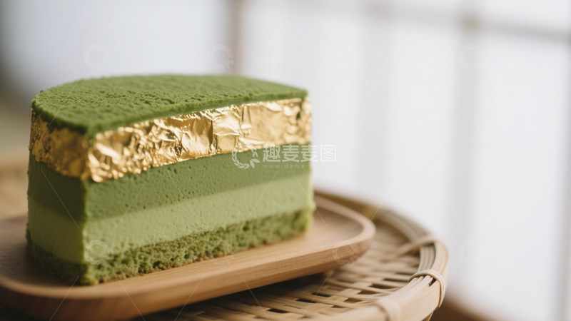高清大图下载【趣麦麦图】抹茶芝士蛋糕4