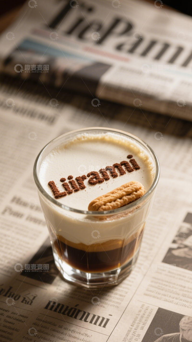 高清大图下载【趣麦麦图】咖啡提拉米苏杯4