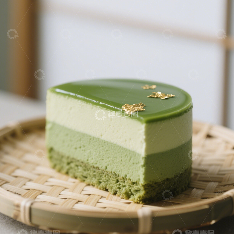 高清大图下载【趣麦麦图】抹茶芝士蛋糕3