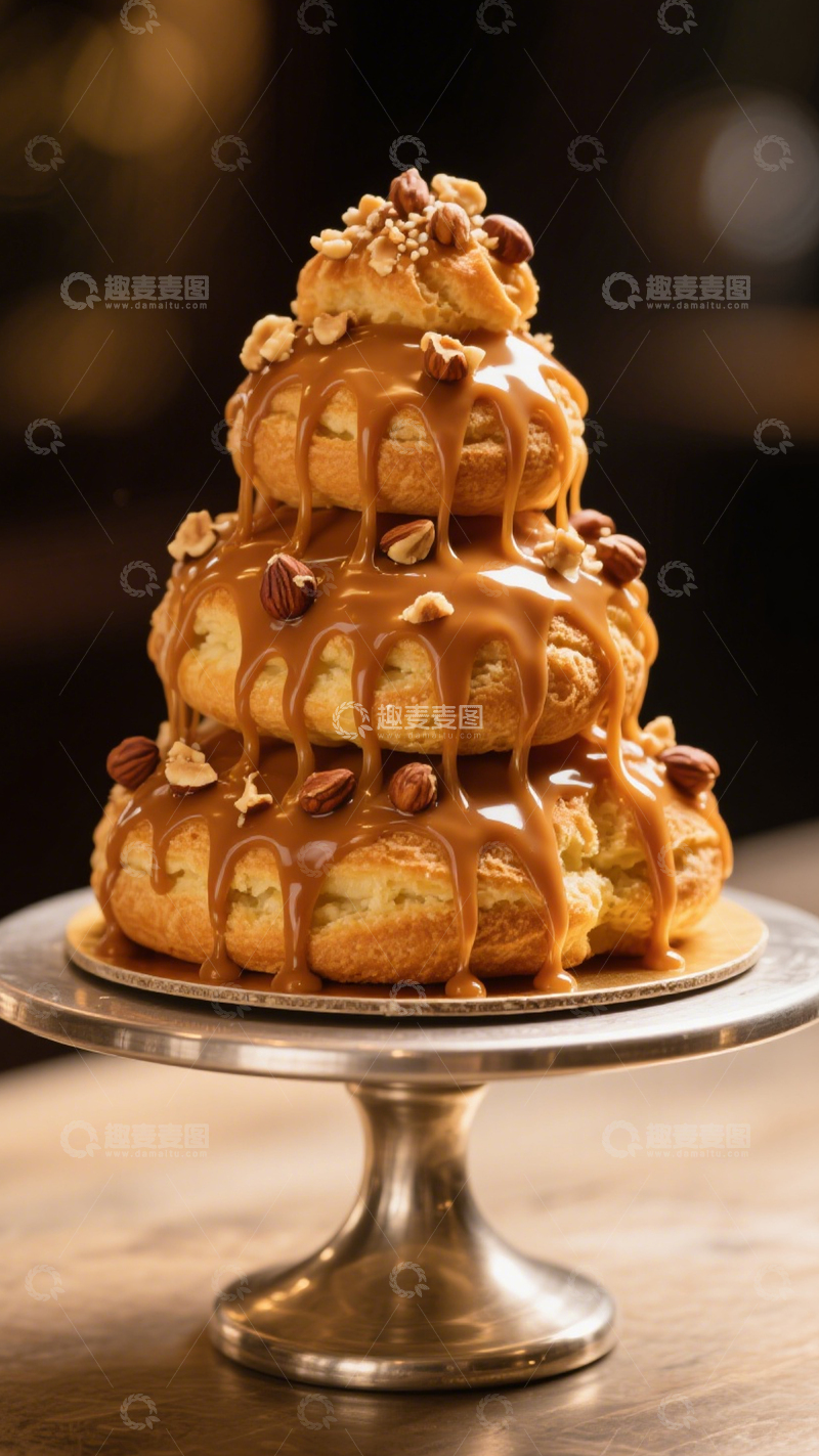 高清大图下载【趣麦麦图】坚果焦糖泡芙3
