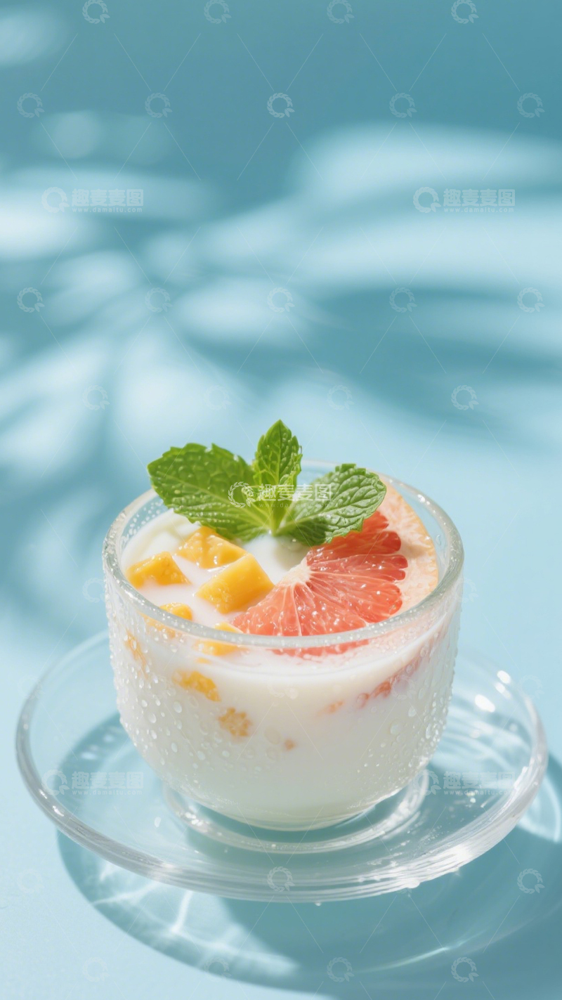 高清大图下载【趣麦麦图】西柚酸奶清爽饮3